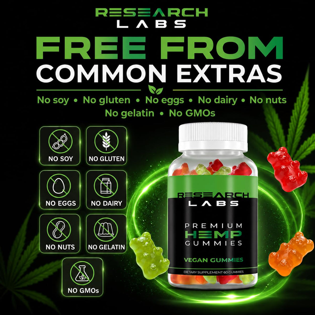 Premium Hemp Gummies 120 Count W447