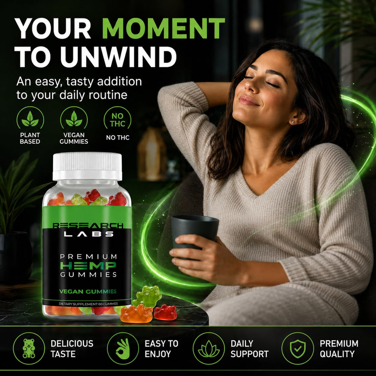 Premium Hemp Gummies 120 Count W447
