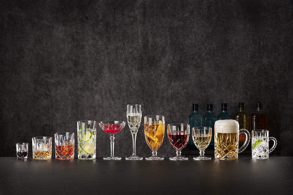 Clear Crystal Cocktail Coupe Glasses, Set of 2 I1080