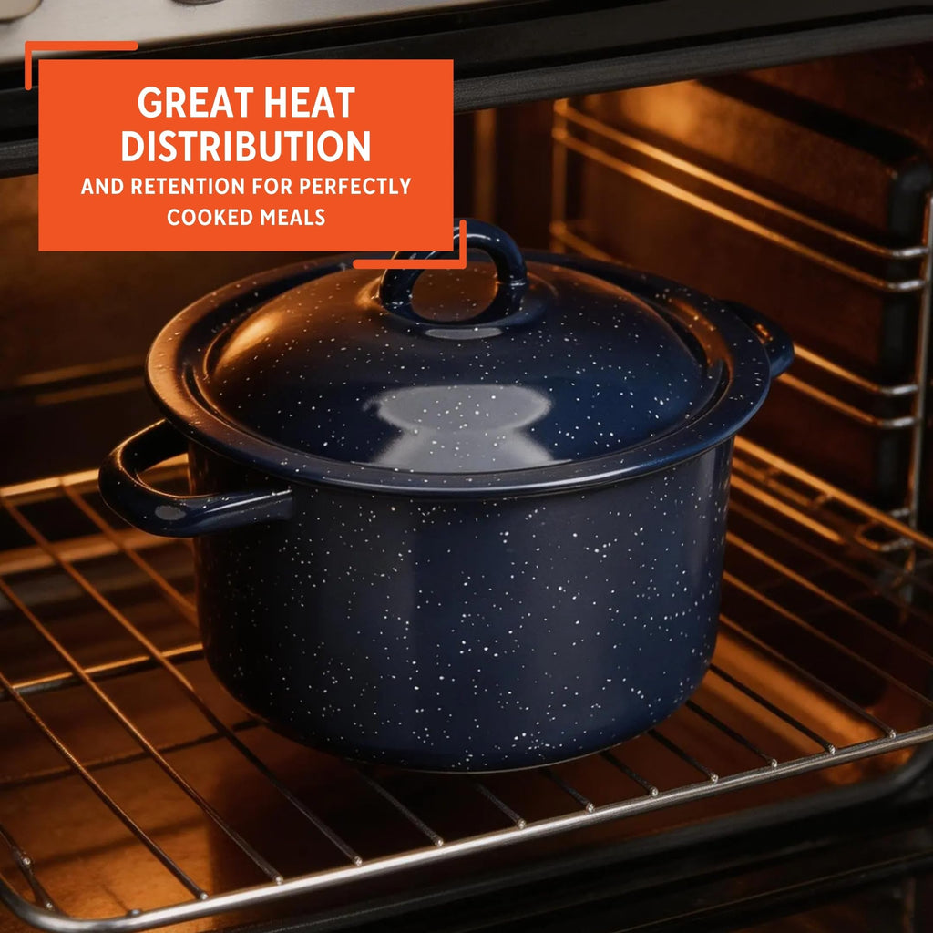 6 Qt Enamel Stock Pot N2568