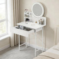 Vanity Desk with Mirror and LED Lights E2818