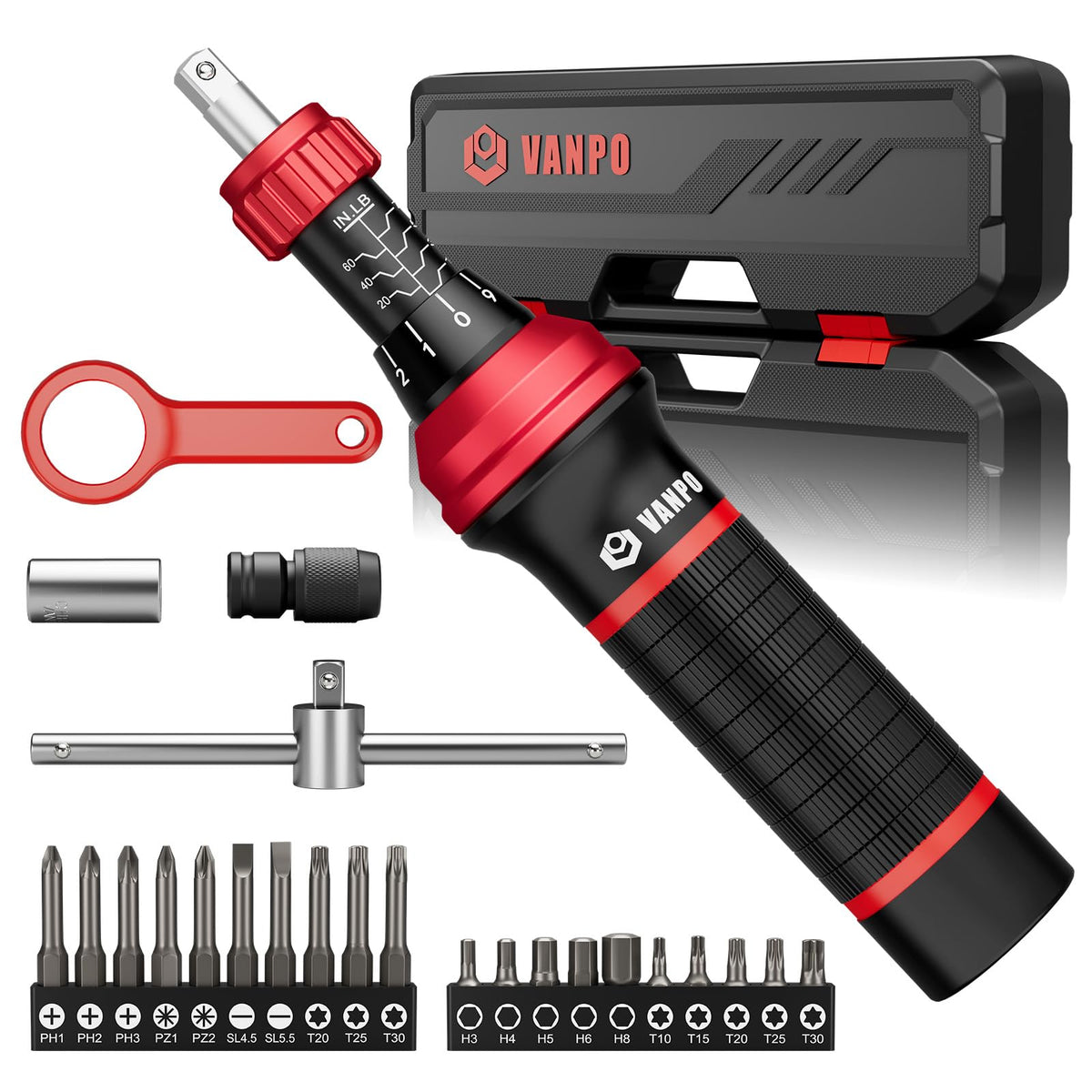 24 Pcs 10-70 Inch Pound Torque Screwdriver Set P76314