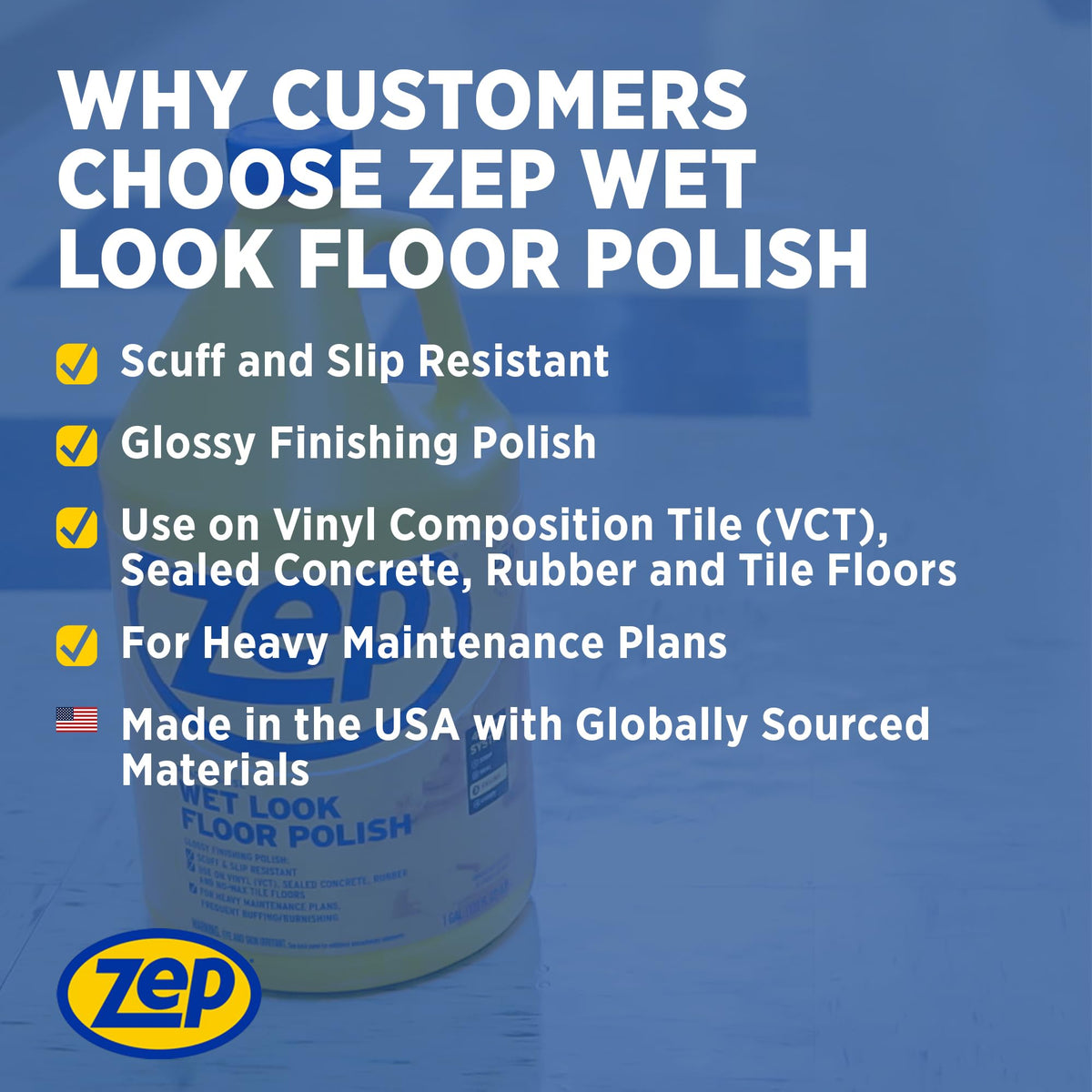 Wet Look Floor Polish 1 Gallon Case of 2 E110
