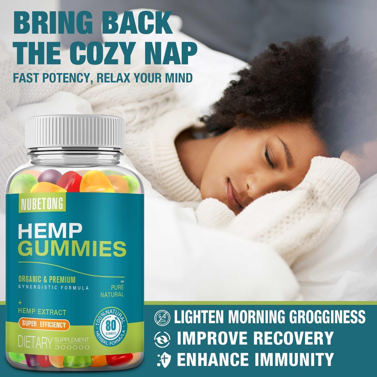 2 Packs Hemp Gummies Supplement G2442