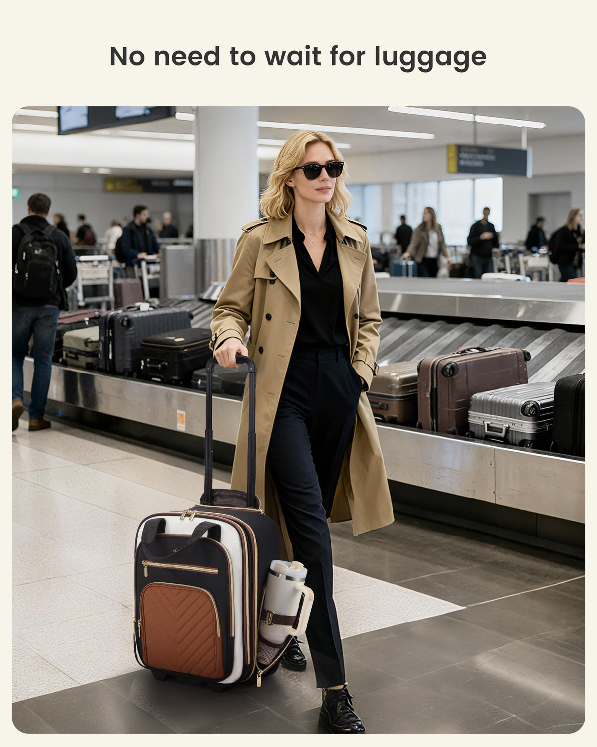 Underseat Carry On Luggage with Wheels I8496