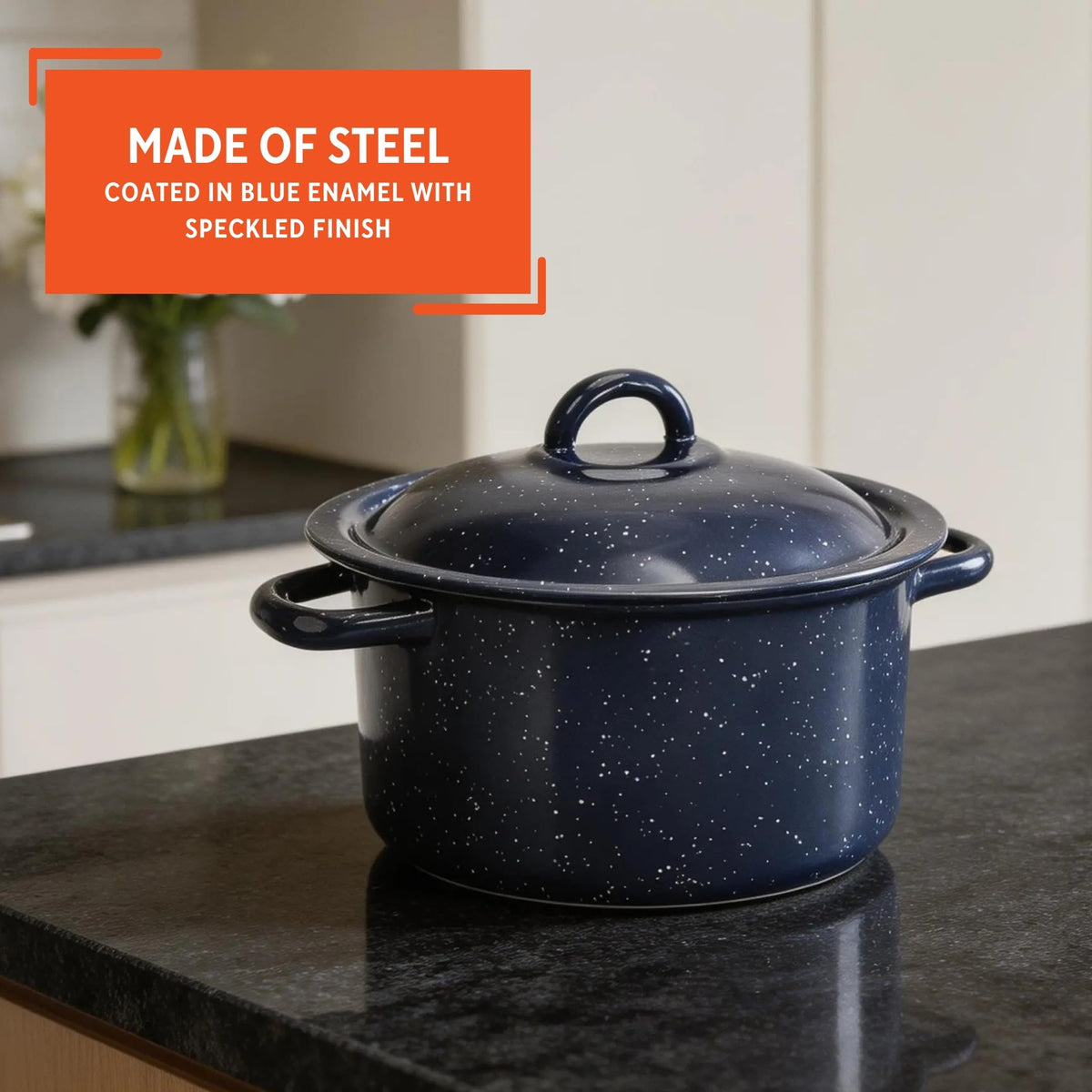 6 Qt Enamel Stock Pot N2568