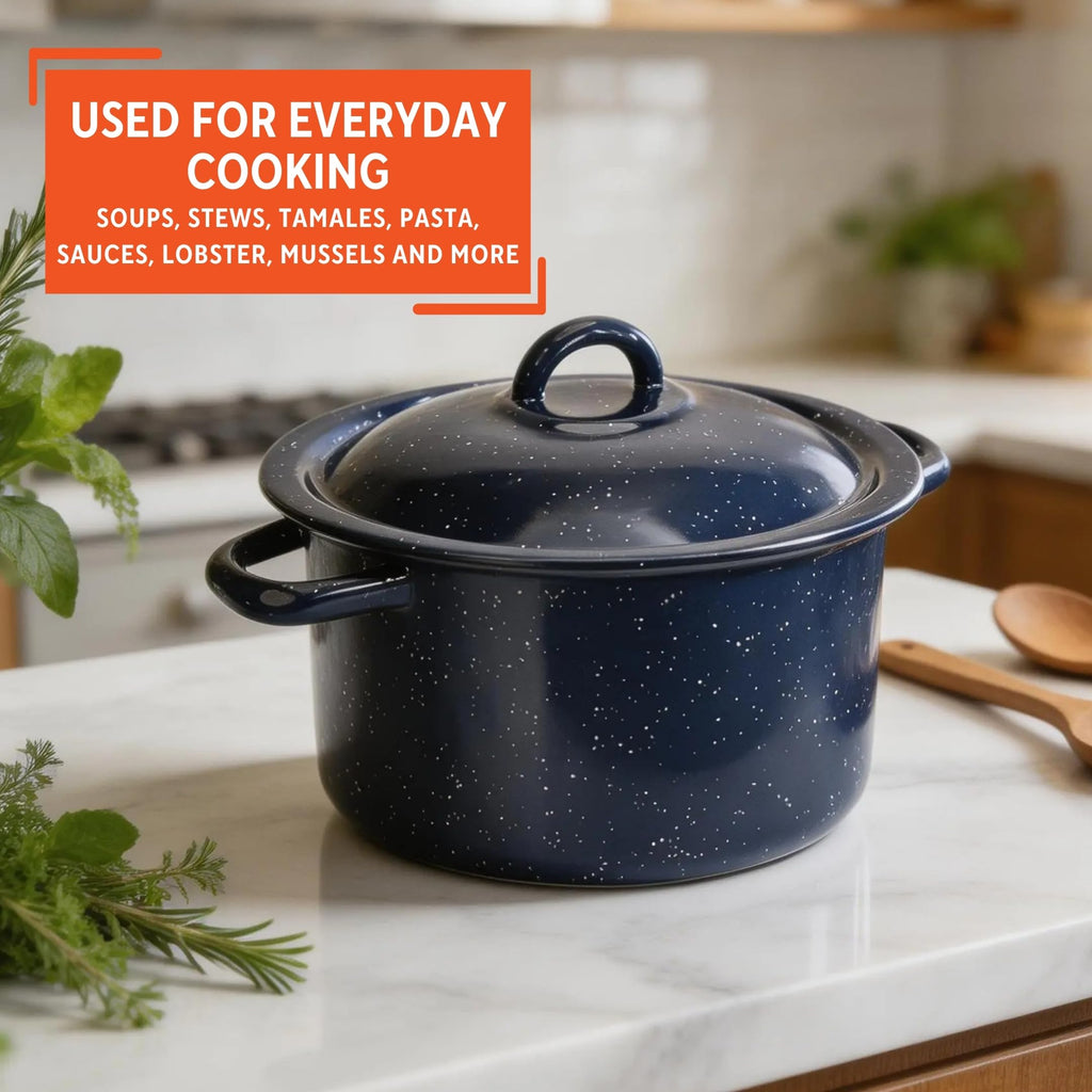 6 Qt Enamel Stock Pot N2568