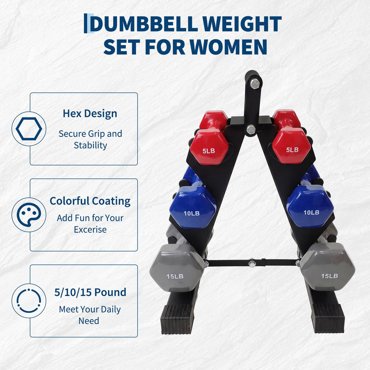 Neoprene Fixed Dumbbell Set E58743