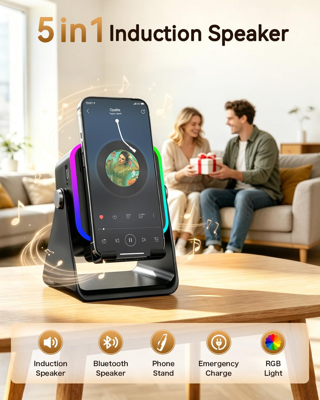 Wireless Induction Speaker with Phone Stand O876