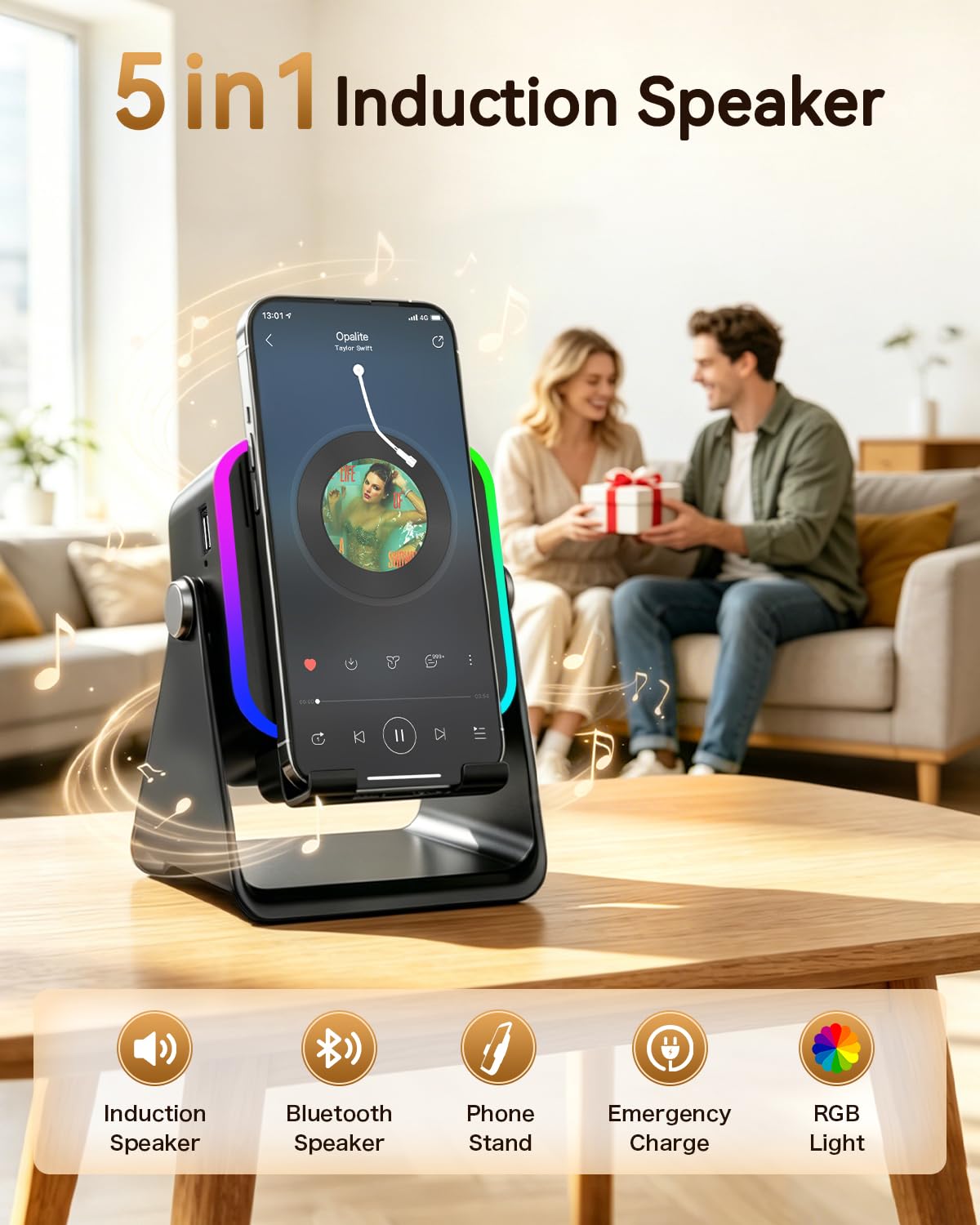 Wireless Induction Speaker with Phone Stand O876