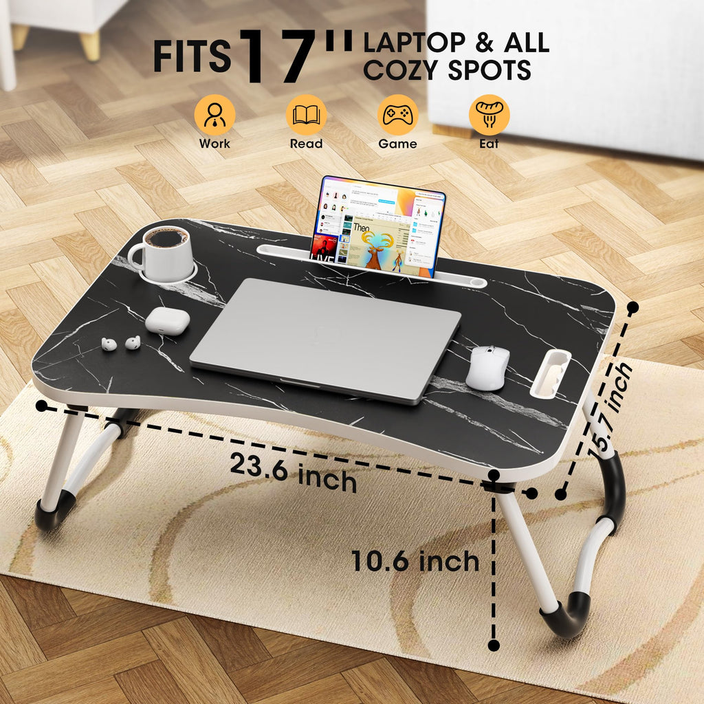 Folding Wood Lap Desk with Cup Holder W278