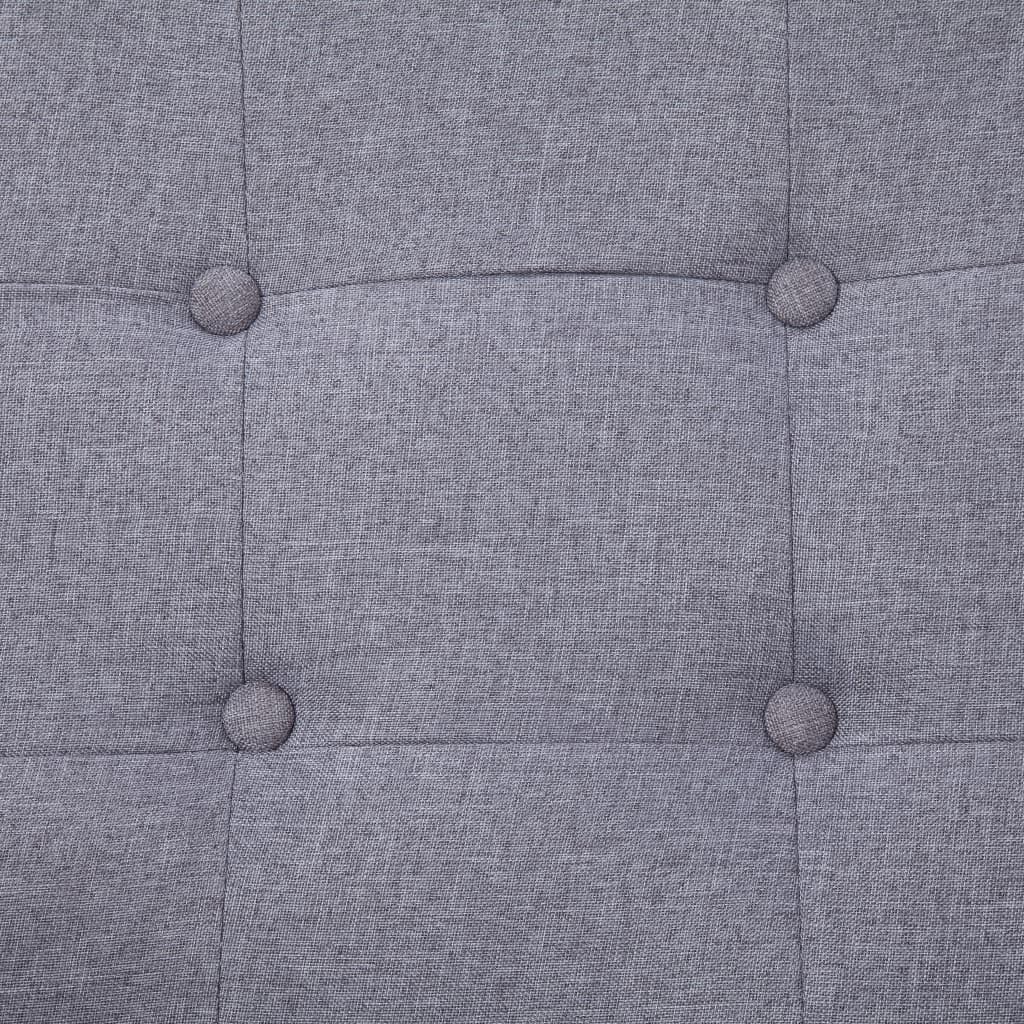 Light Gray Fabric 2-Seater Sofa with Steel Legs R53856