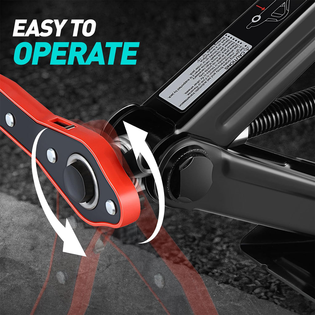 Scissor Jack 1.5 Ton Black H450