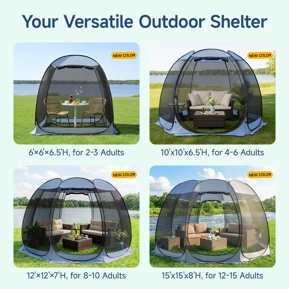 Pop Up Screen House Tent with Mosquito Netting R57582