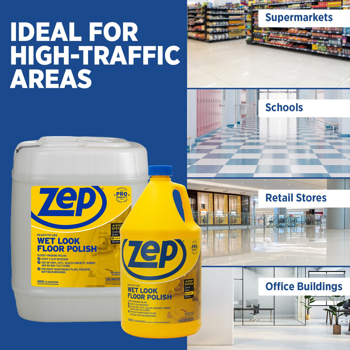 Wet Look Floor Polish 1 Gallon Case of 2 E110