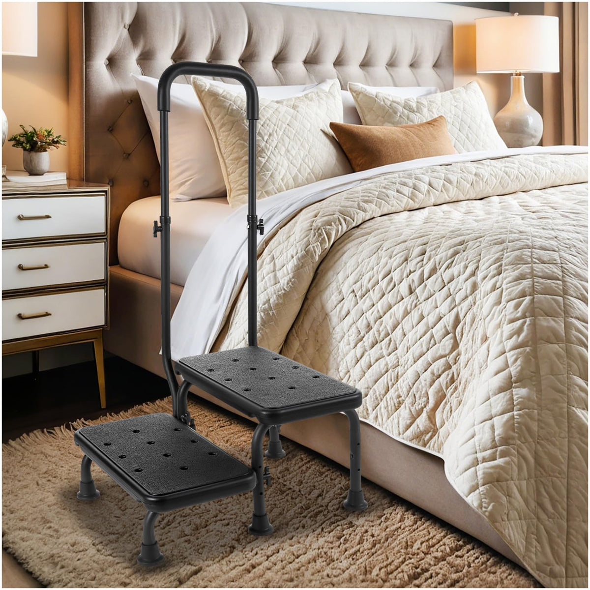 2 Step Stool with Handle and Non-Slip Platform G261676