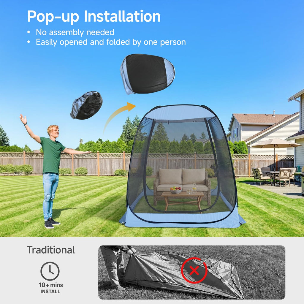 Pop Up Screen House Tent with Mosquito Netting R57582
