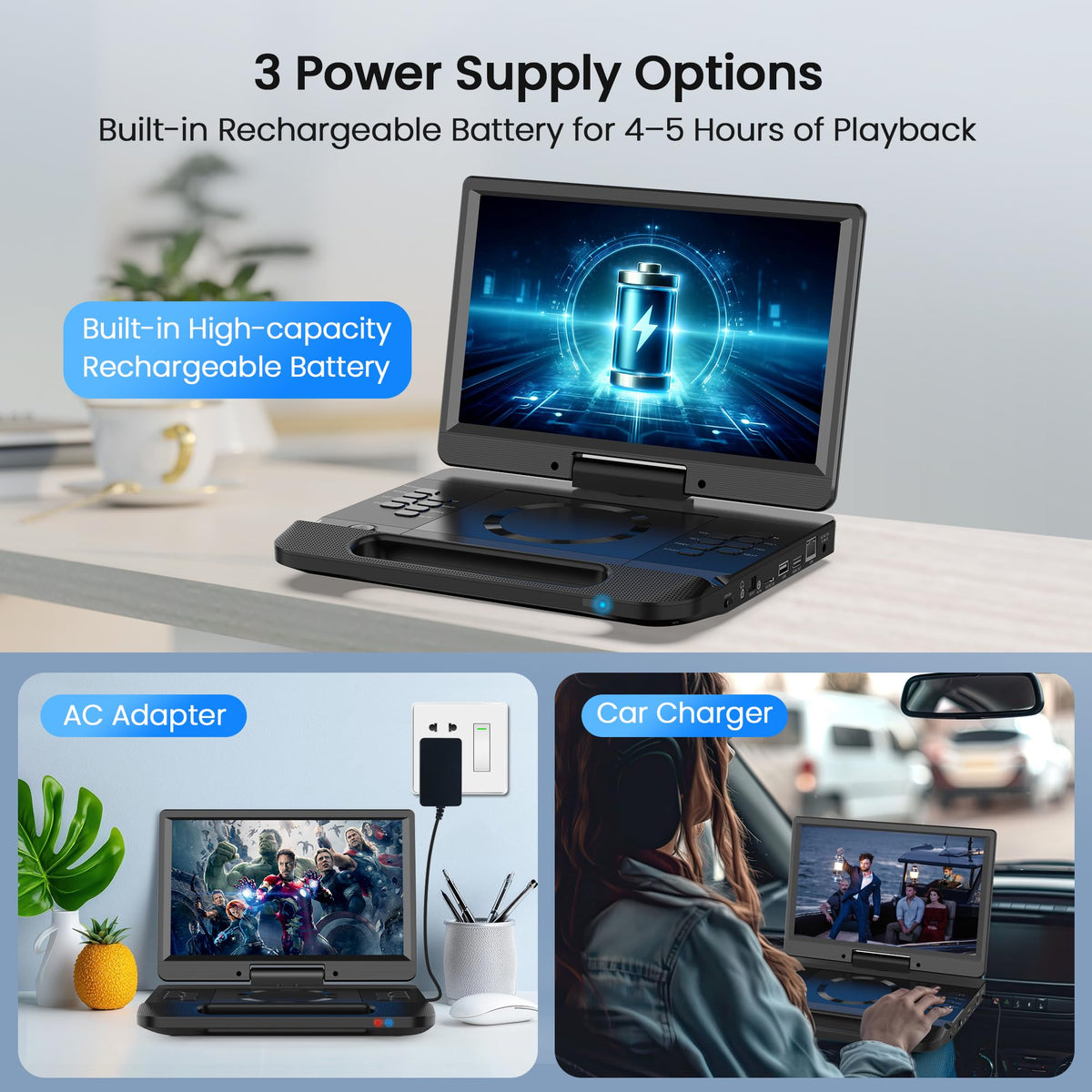13.3” Portable Blu-ray Player T1595