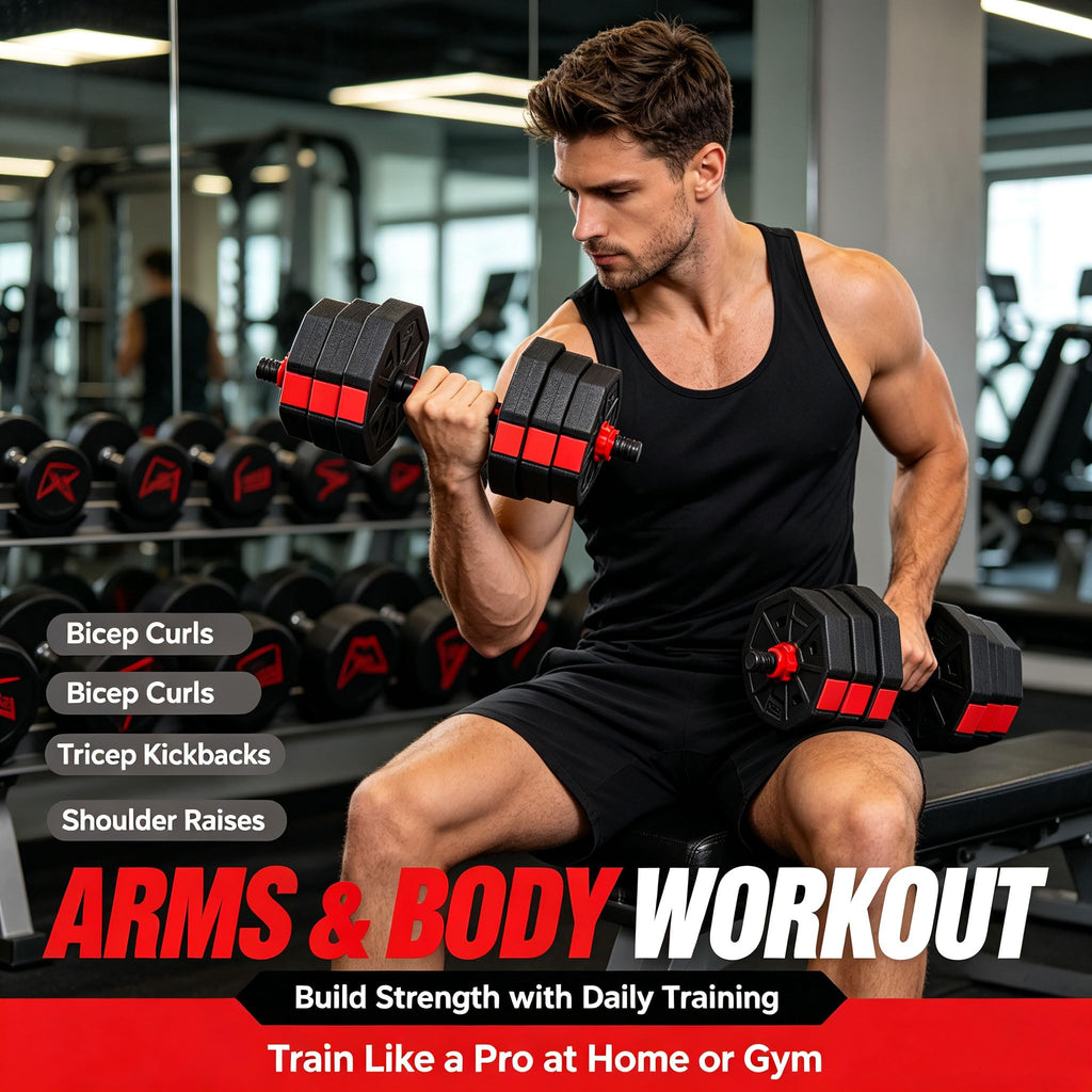 Adjustable Dumbbell Set 5-44 lbs W828