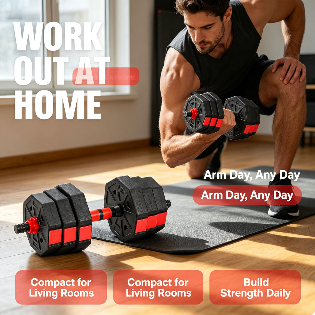 Adjustable Dumbbell Set 5-44 lbs W828