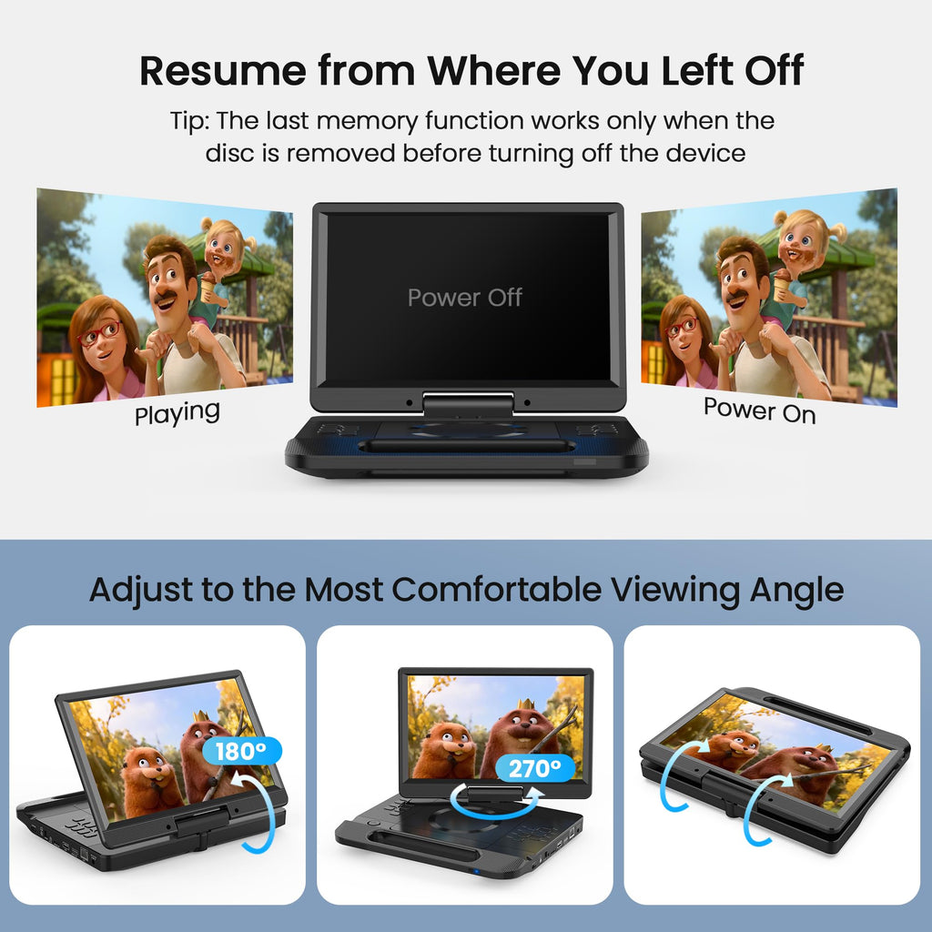 13.3” Portable Blu-ray Player T1595