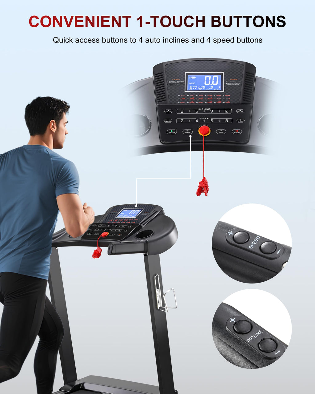 Heavy Duty Treadmill with 15-Level Auto Incline Q910