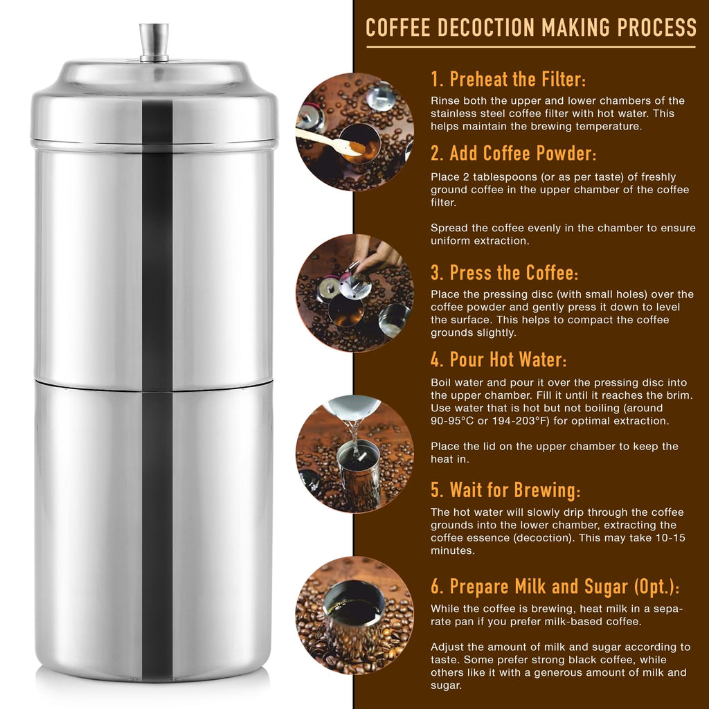 10 oz Stainless Steel Drip Coffee Maker N353