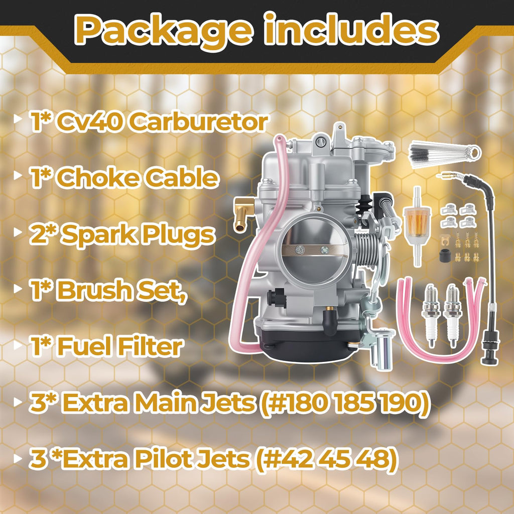 CV40 Carburetor & Choke Cable Kit Q144