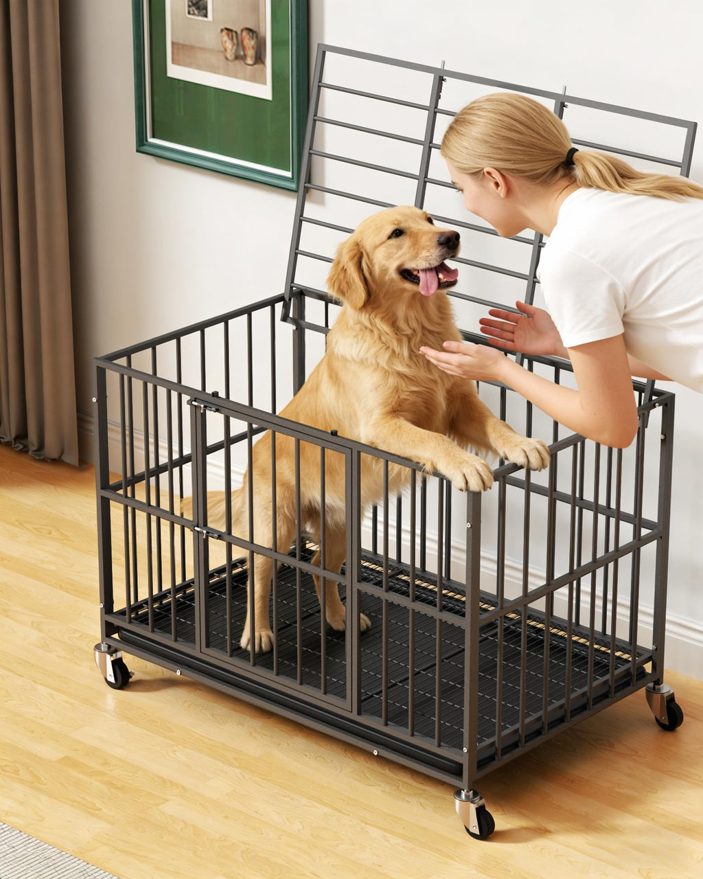 48 Inch Heavy Duty Black Dog Kennel M527