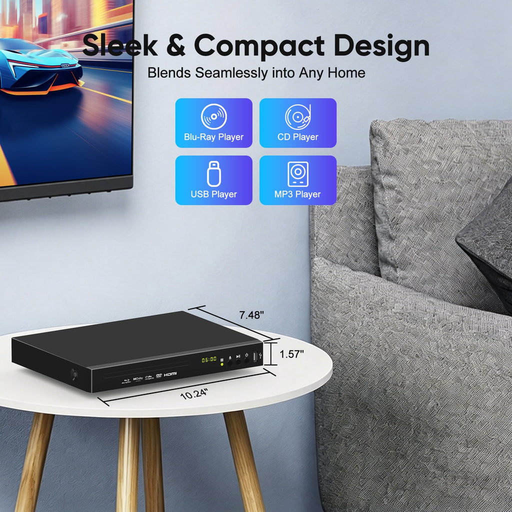 Full HD 1080p Blu-ray DVD Player with Dolby Digital D979534