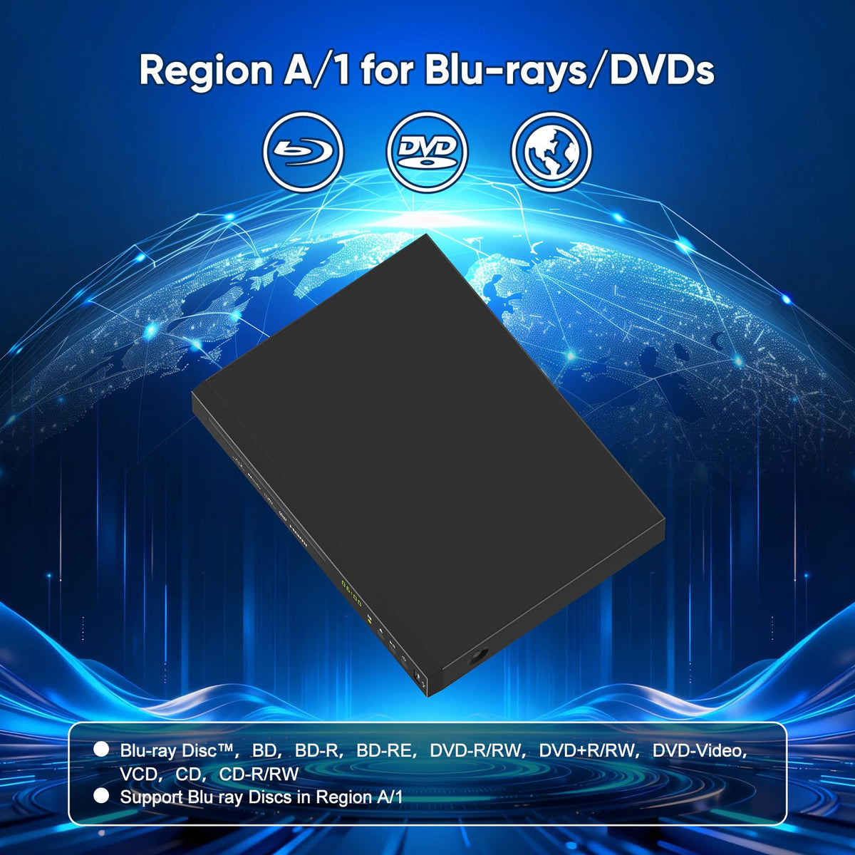 Full HD 1080p Blu-ray DVD Player with Dolby Digital D979534