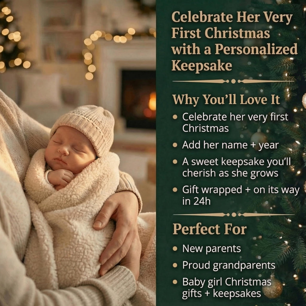 Baby's First Christmas Ornament 2026 Red Horse Z683