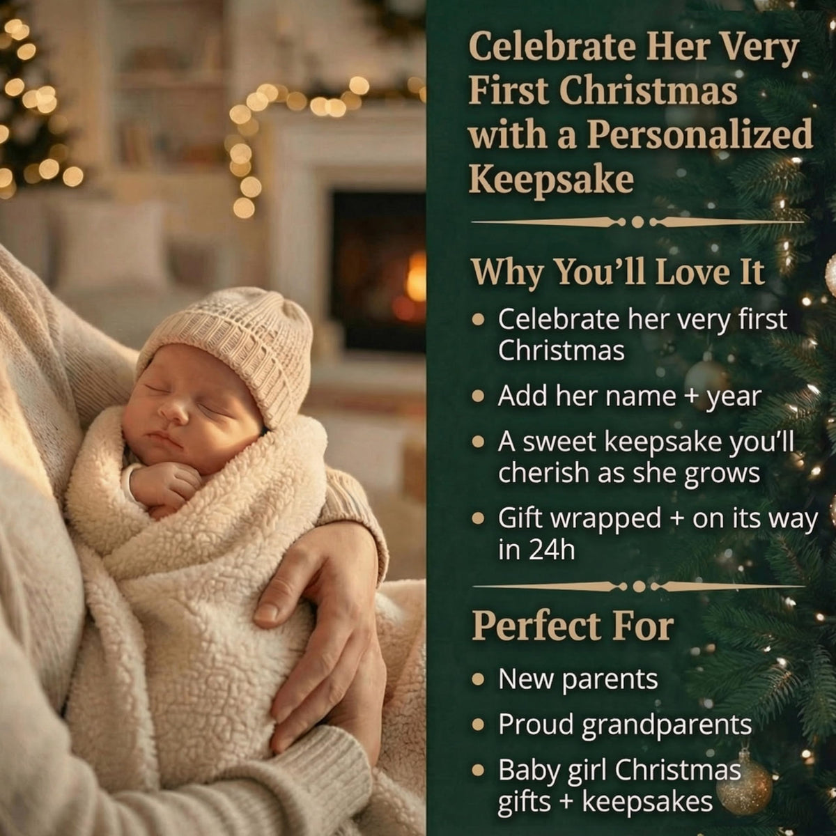 Baby's First Christmas Ornament 2026 Red Horse Z683