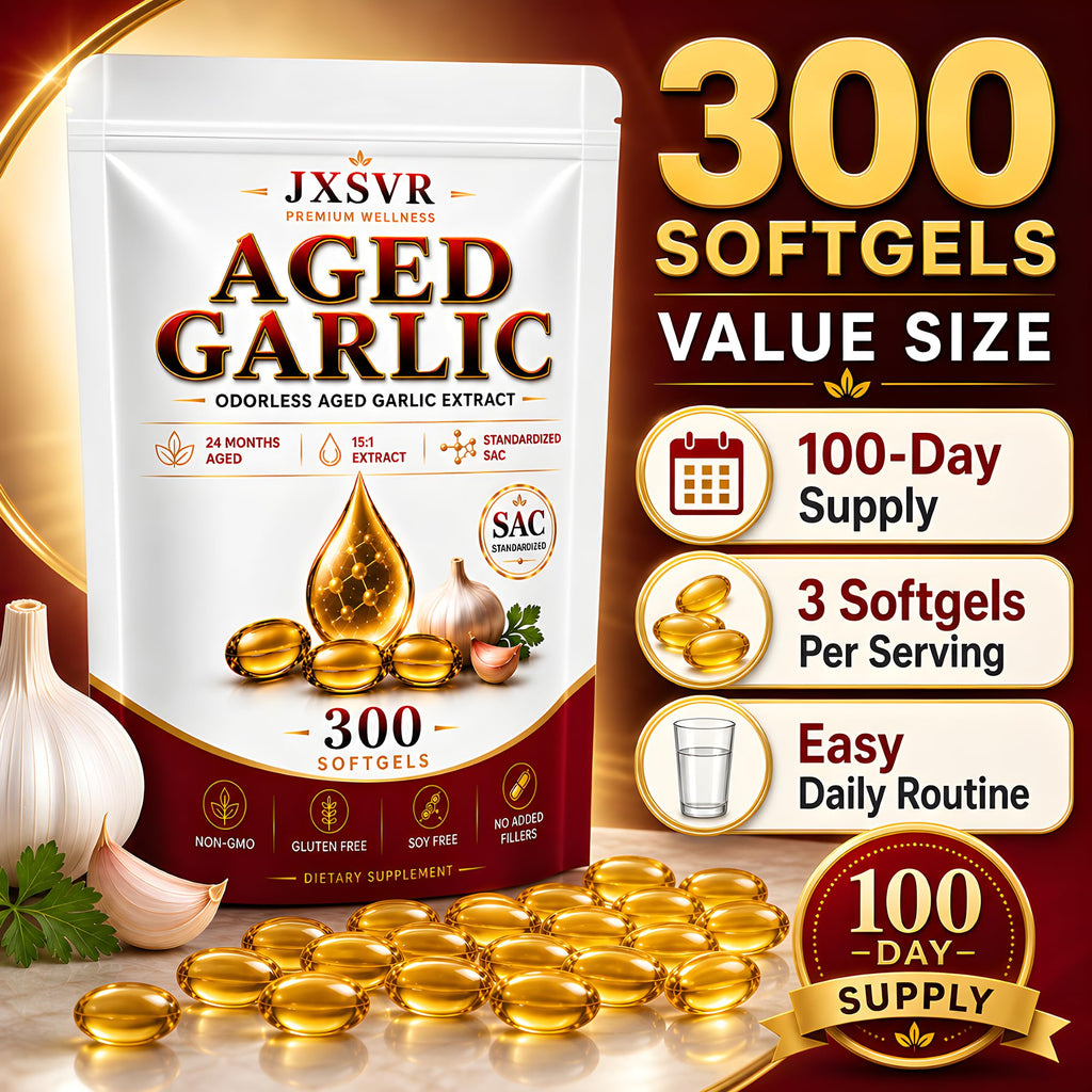 Aged Odorless Garlic Extract Softgels 300 Count H42310