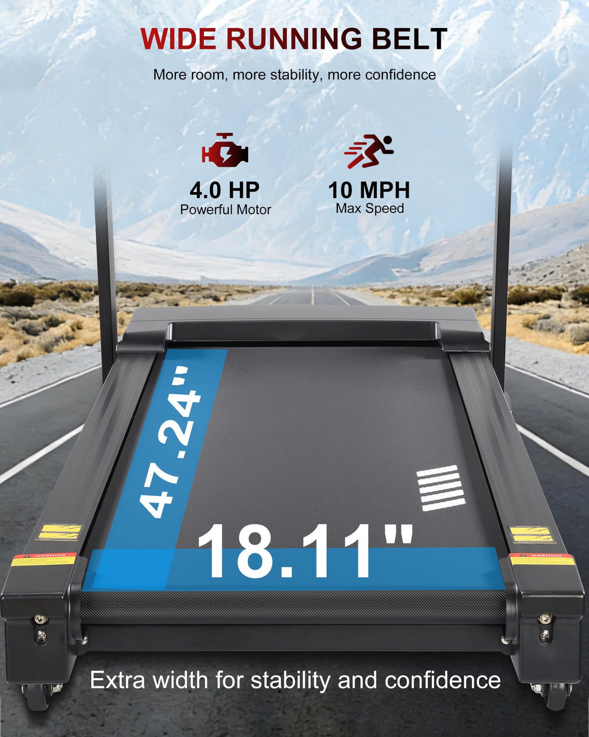 Heavy Duty Treadmill with 15-Level Auto Incline Q910