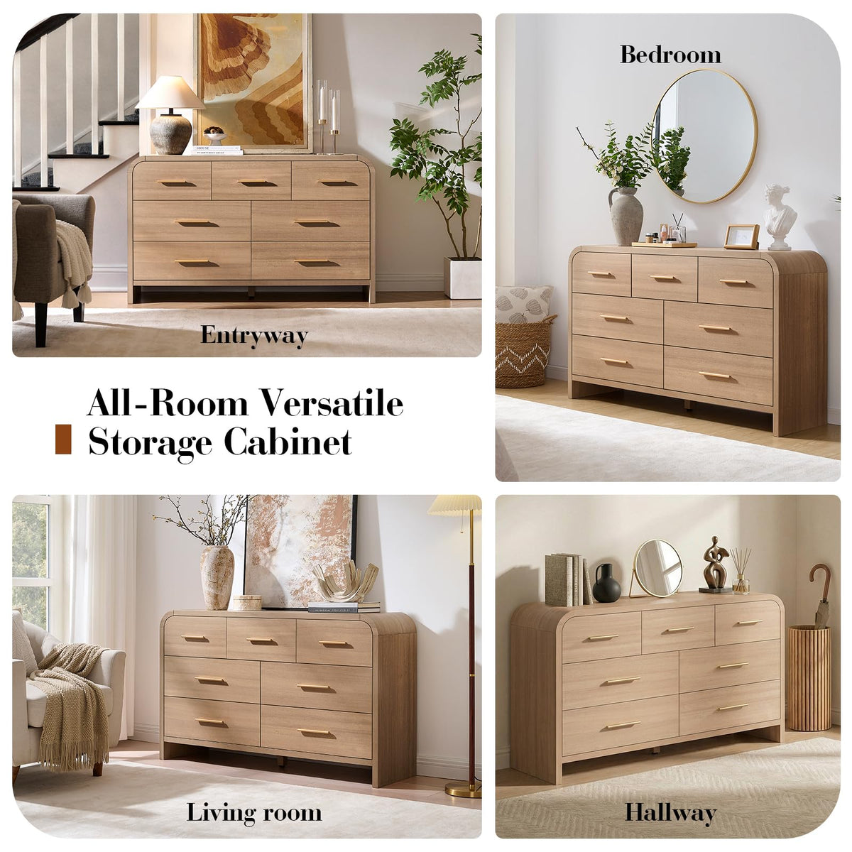 Curved 7 Drawer Dresser R6264
