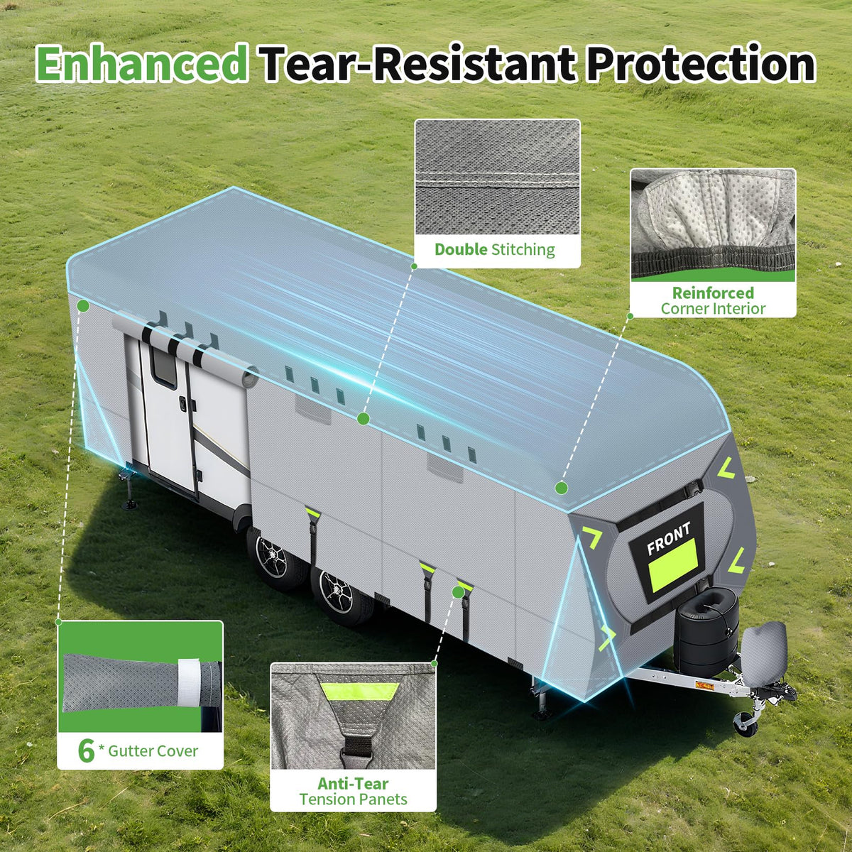 Heavy Duty 9 Layers RV Cover 14-16ft O98565