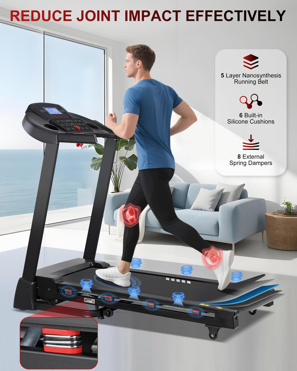 Heavy Duty Treadmill with 15-Level Auto Incline Q910