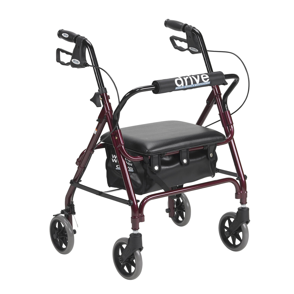 Junior Rollator with Padded Seat, Red P8557