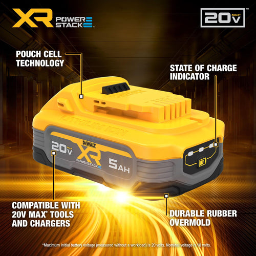 20V MAX 5Ah Lithium Ion Battery 2-Pack I970