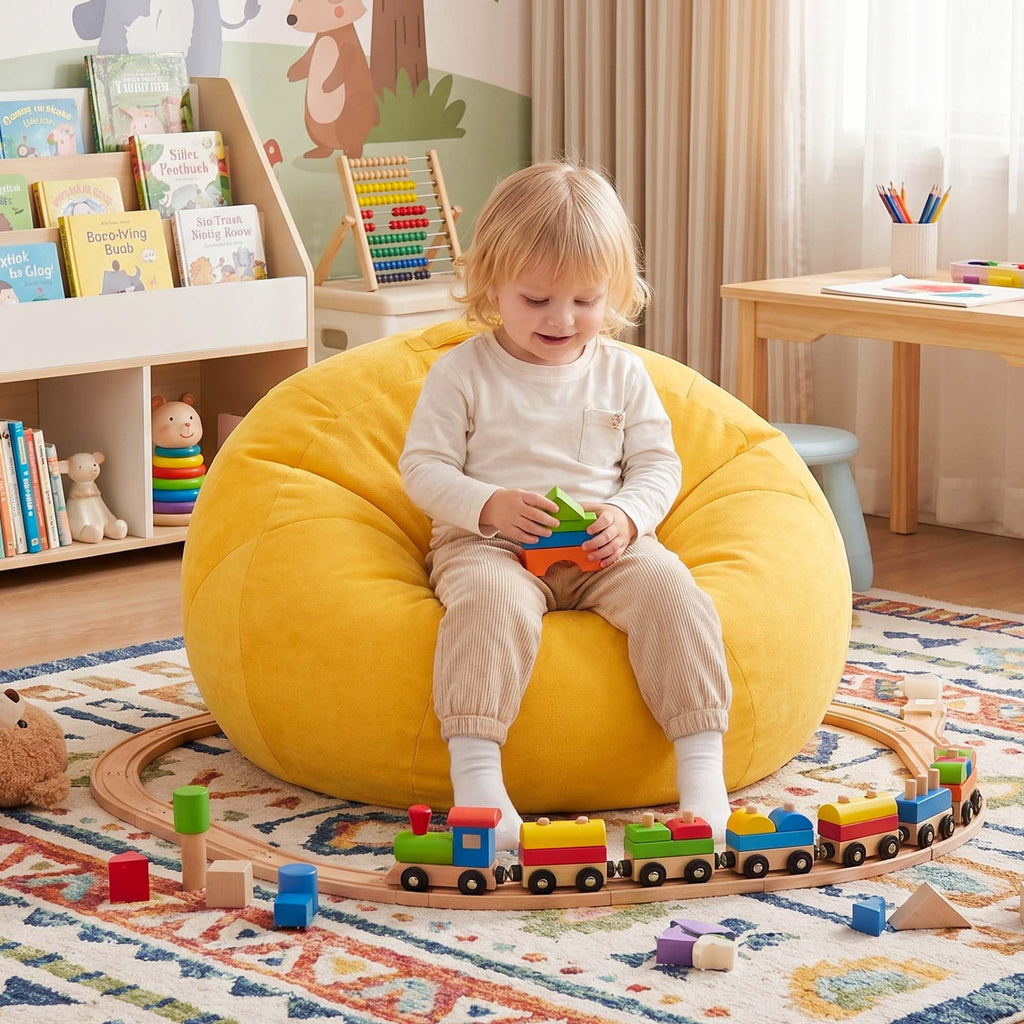 Yellow Kids Bean Bag Chair K892