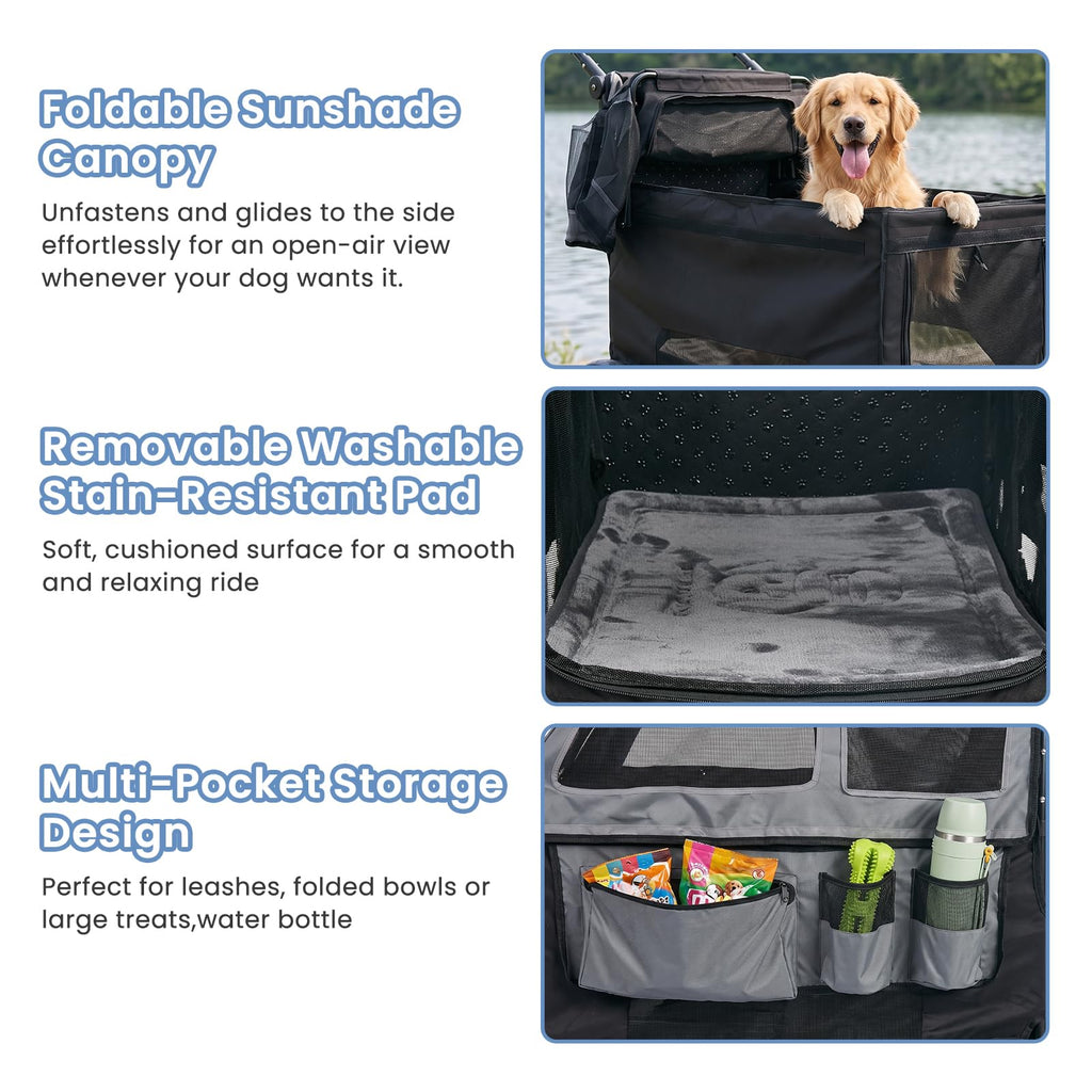 Large Foldable Dog Stroller M2390