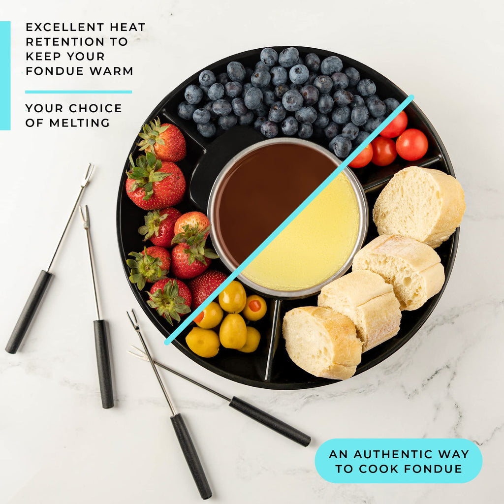 Electric Fondue Pot Set with Temperature Control Z678695