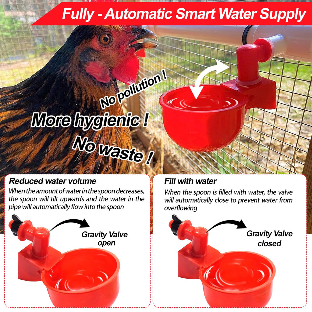 Automatic Chicken Waterer System Kit 58 PCS Y76408