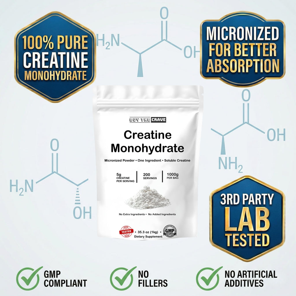 Micronized Creatine Monohydrate Powder Unflavored Gluten-Free 1000g M199558
