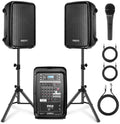 300 W Portable Wireless Bluetooth PA Speaker DJ Mixer Bundle T624804