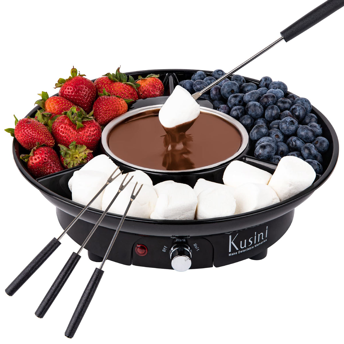 Electric Fondue Pot Set with Temperature Control Z678695