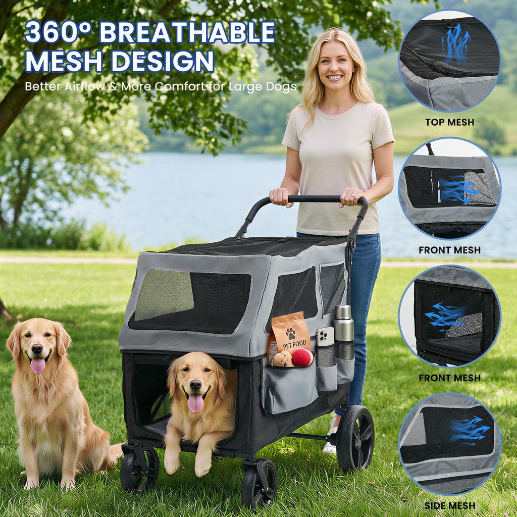 Large Foldable Dog Stroller M2390