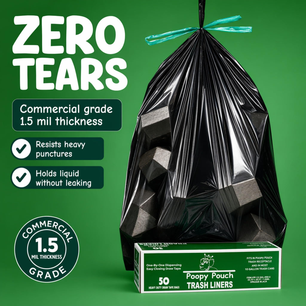 Black Dog Waste Can Liners 50pcs 27.5"x29" E835