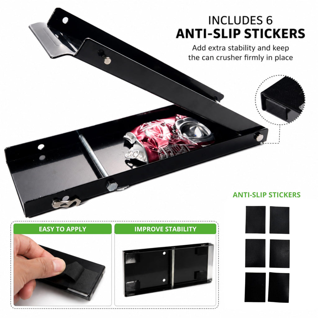 Heavy Duty Aluminum Foldable Can Crusher with Non-Slip Base W1662